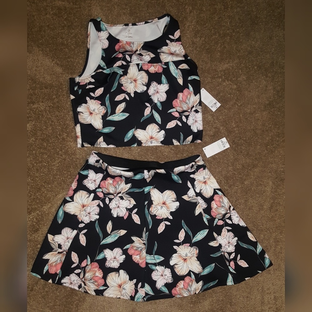 Cute Floral Two Piece Set